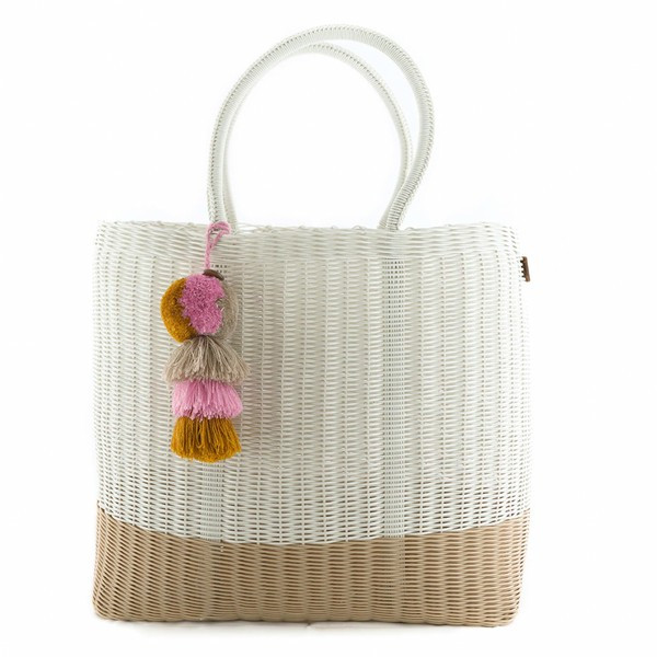 Boardwalk White & Tan Citron Bag | Waiting On Martha