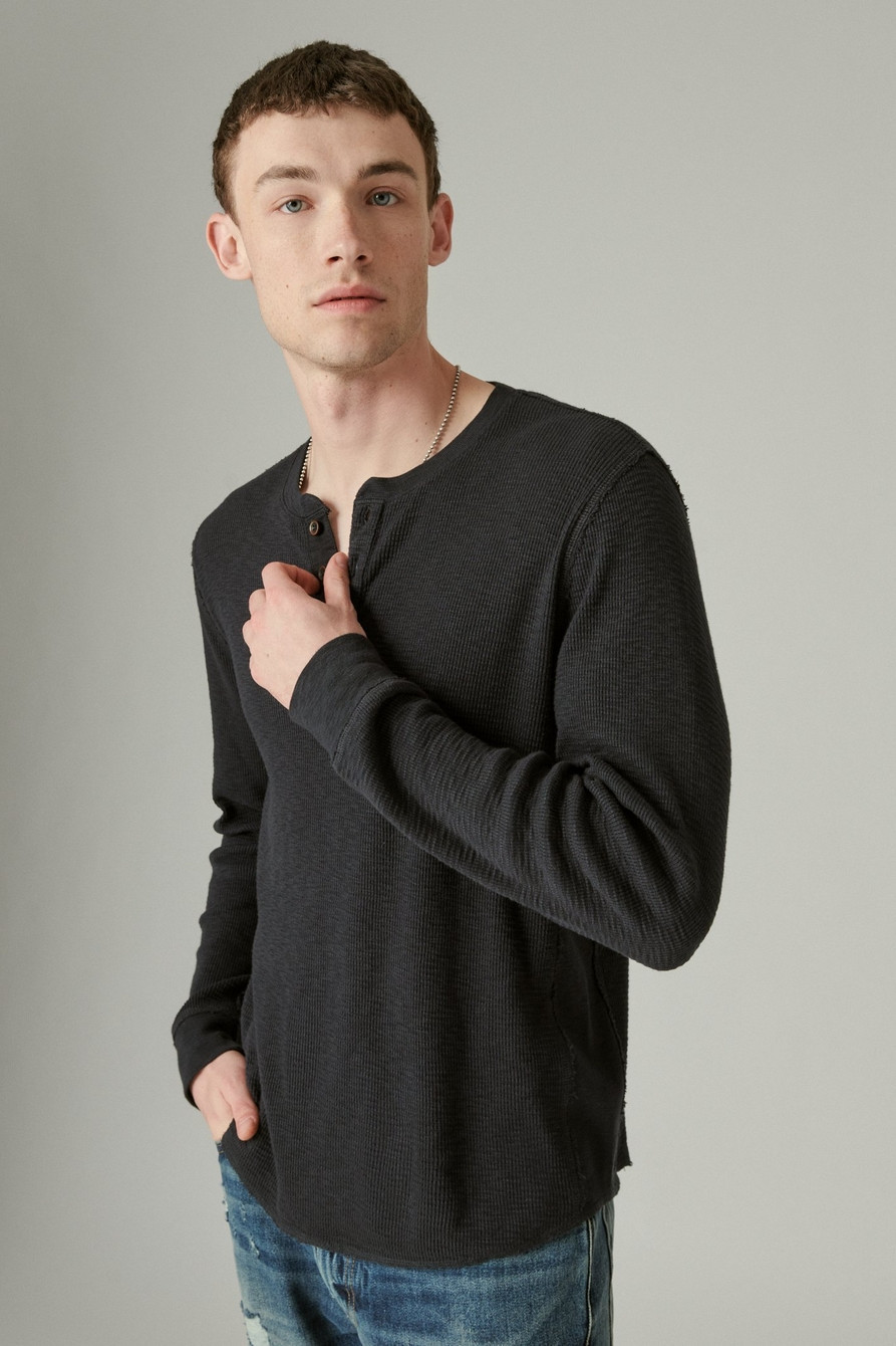 GARMENT DYE THERMAL HENLEY | Lucky Brand