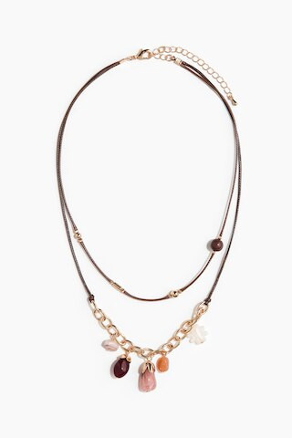 H & M - Double-Strand Cord Necklace - Dark Brown | H&M (US + CA)