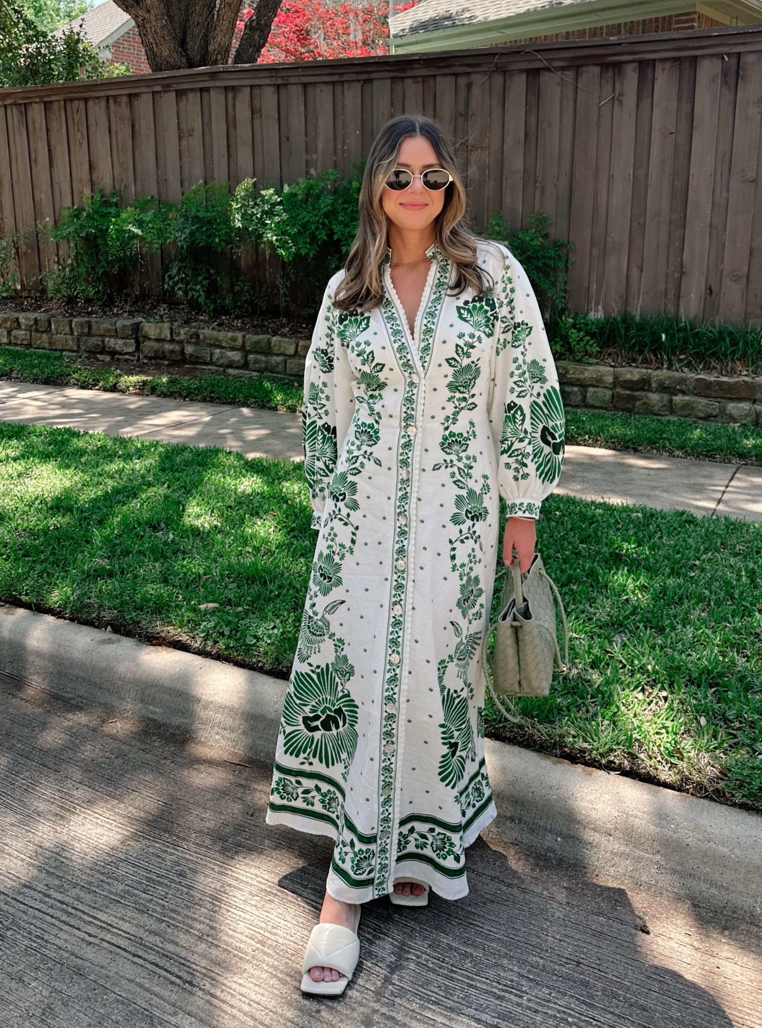slim fit dress slacks TROPI FADED GREEN EMBROIDERY COVERUP / DRESS by Farm Rio – Mimi Seabrook main image 1