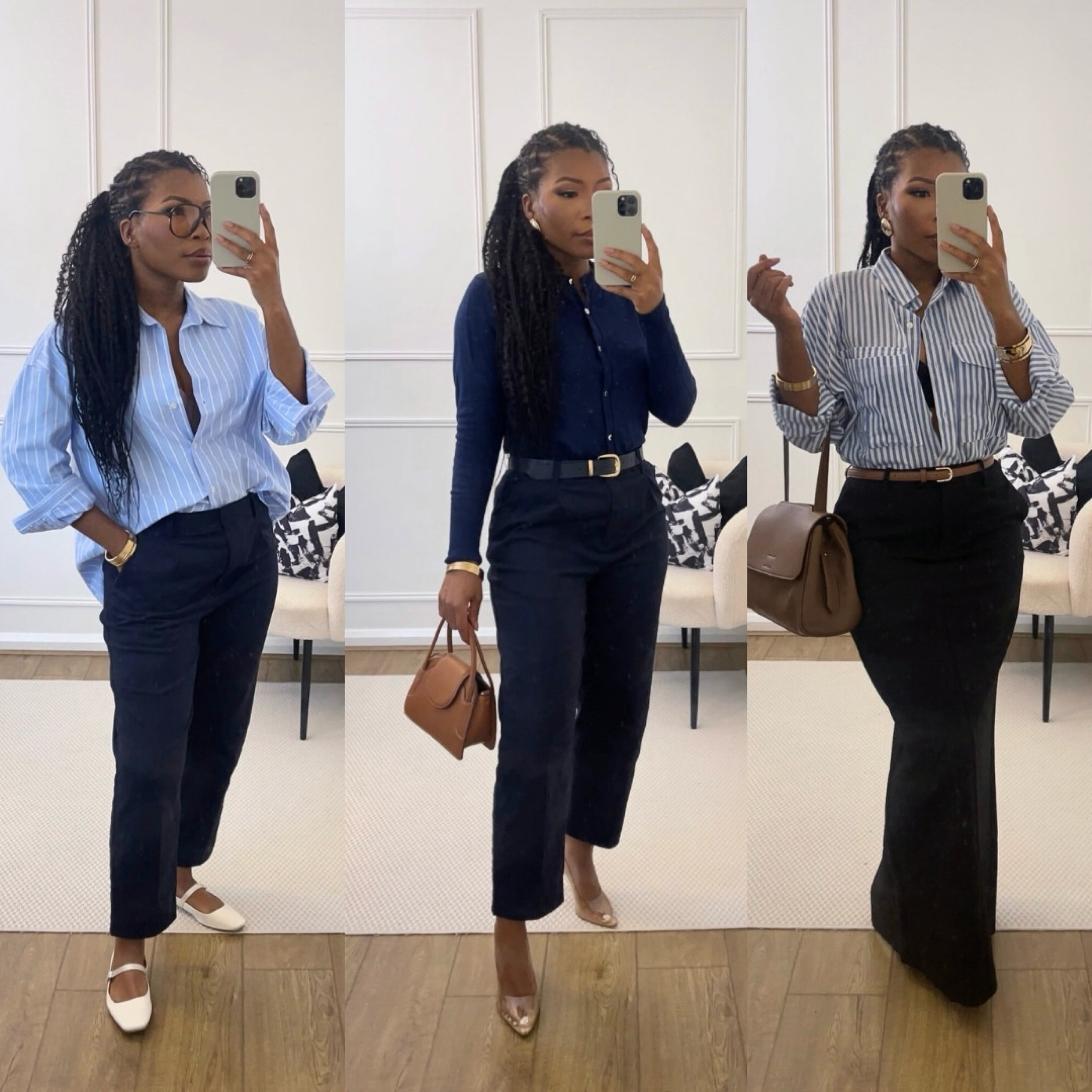 Spring Work Outfits 💐

🔎 Office outfit, Workwear, Officewear, Navy Trousers, maxi skirt, stripped shirt, blue shirt

#LTKstyletip #LTKfindsunder50 #LTKworkwear