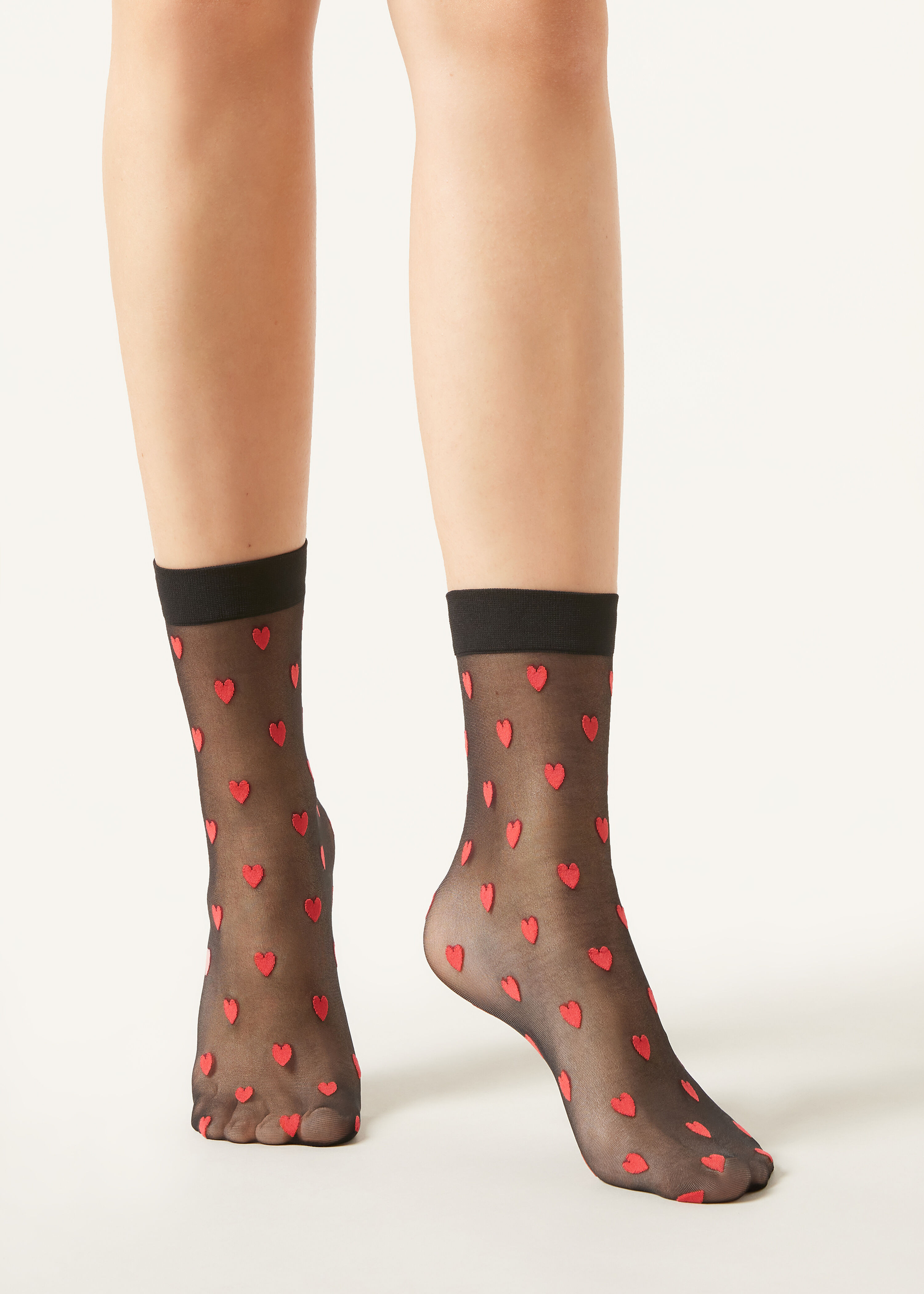 All Over Hearts Motif Socks | Calzedonia US