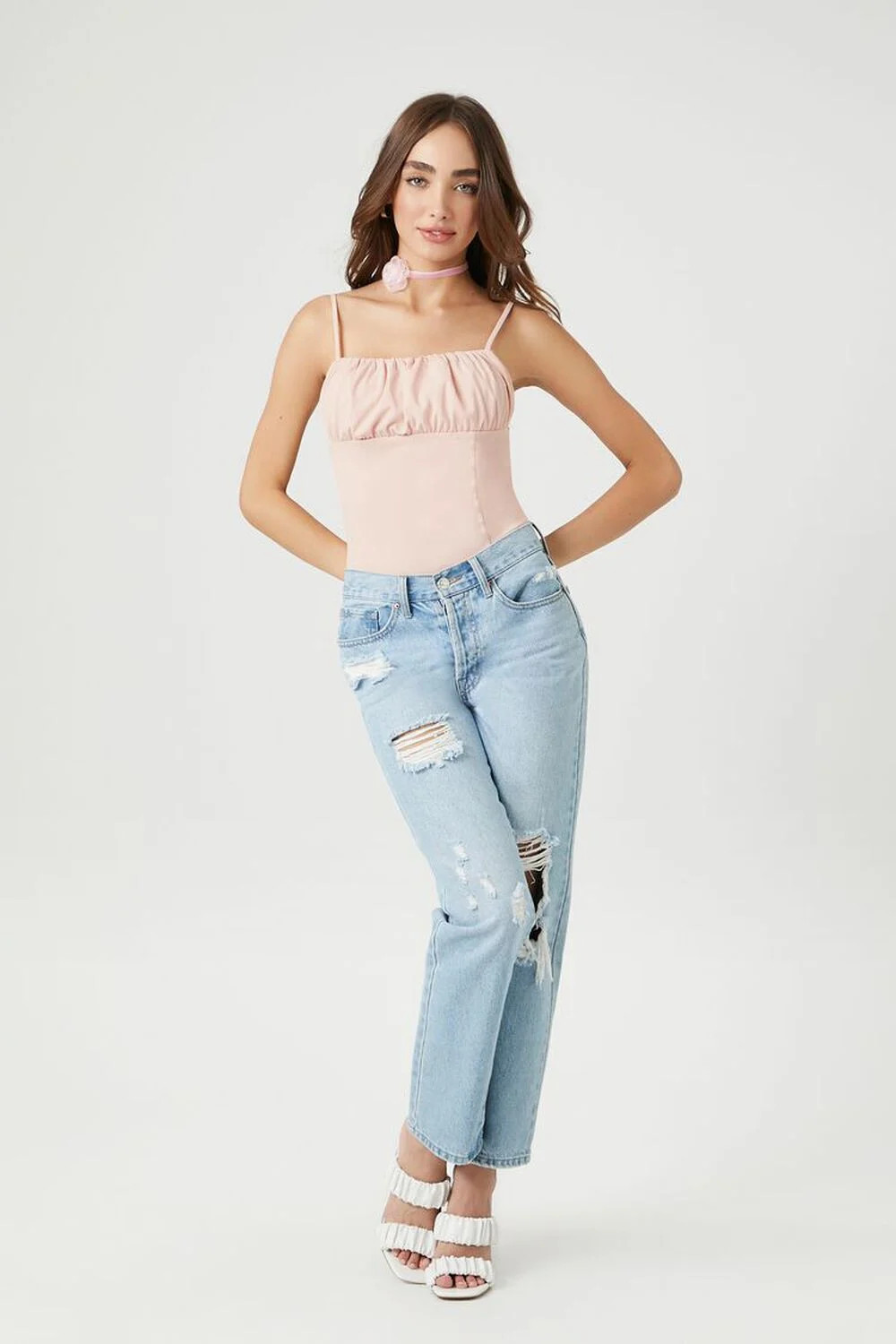 Ruched Cami Bodysuit | Forever 21 (US)