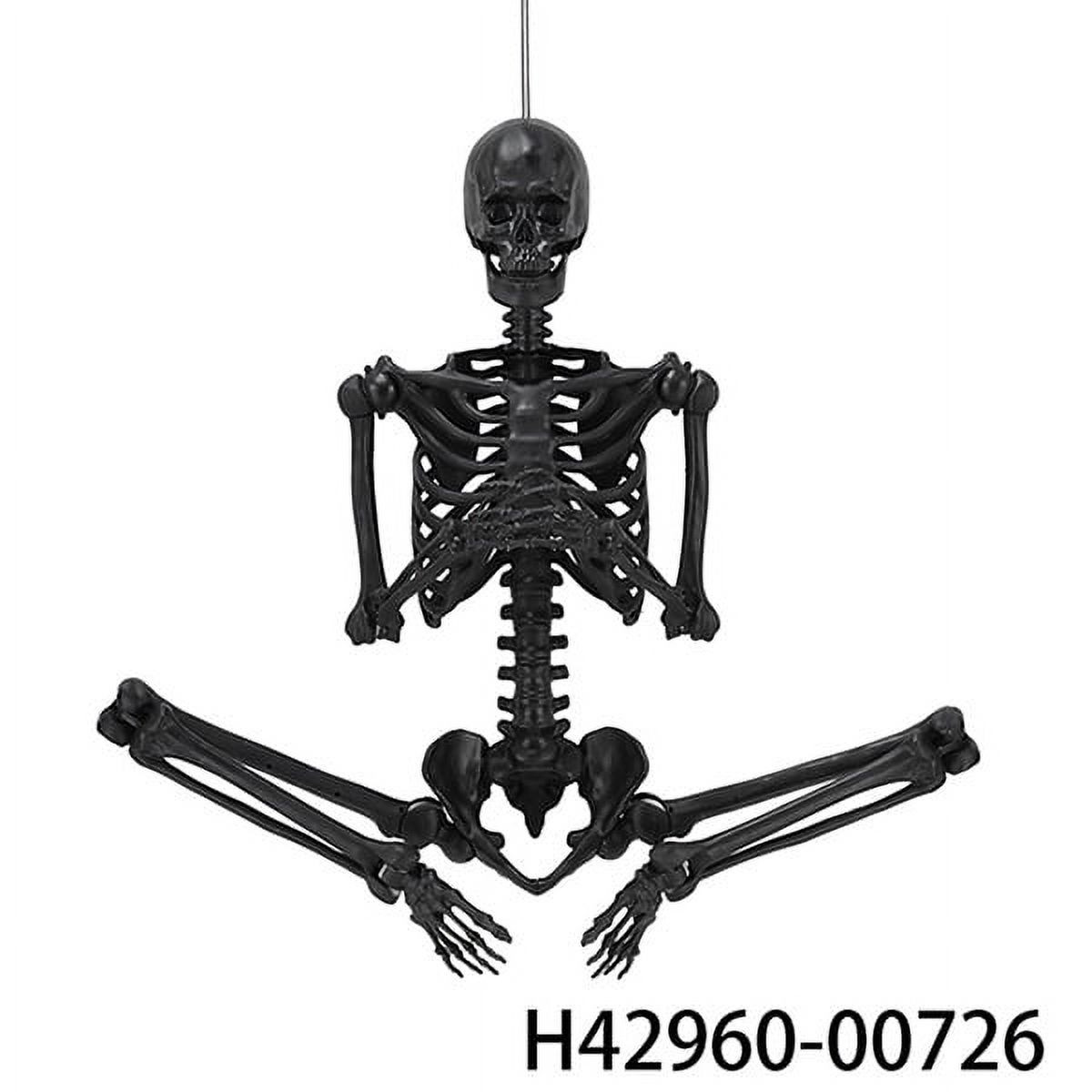 Halloween 5' Black Poseable Skeleton Outdoor Decor by Way To Celebrate | Walmart (US)