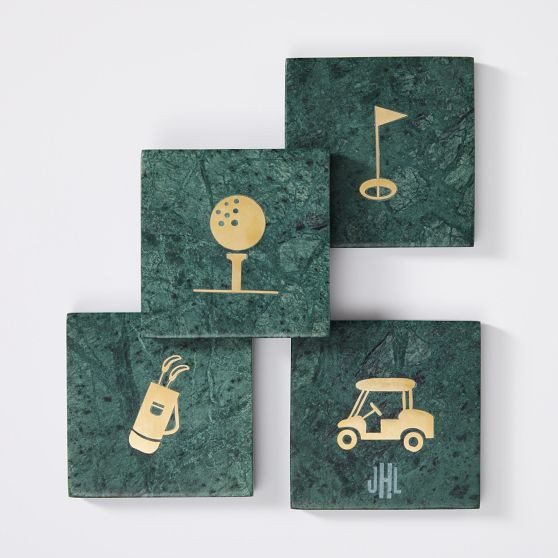 Golf Marble Coasters, Set of 4 | Mark and Graham