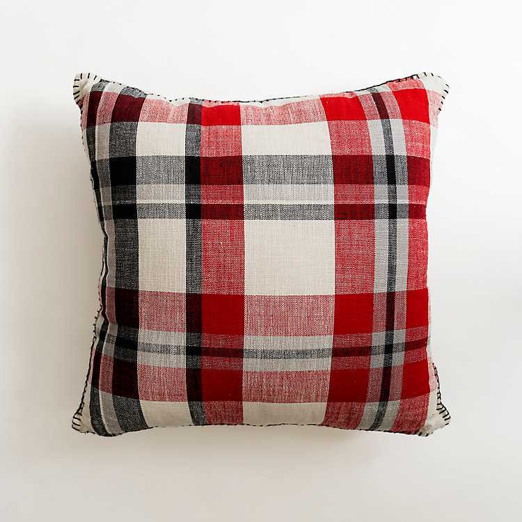 Shauna Plaid Christmas Pillow | Kirkland's Home