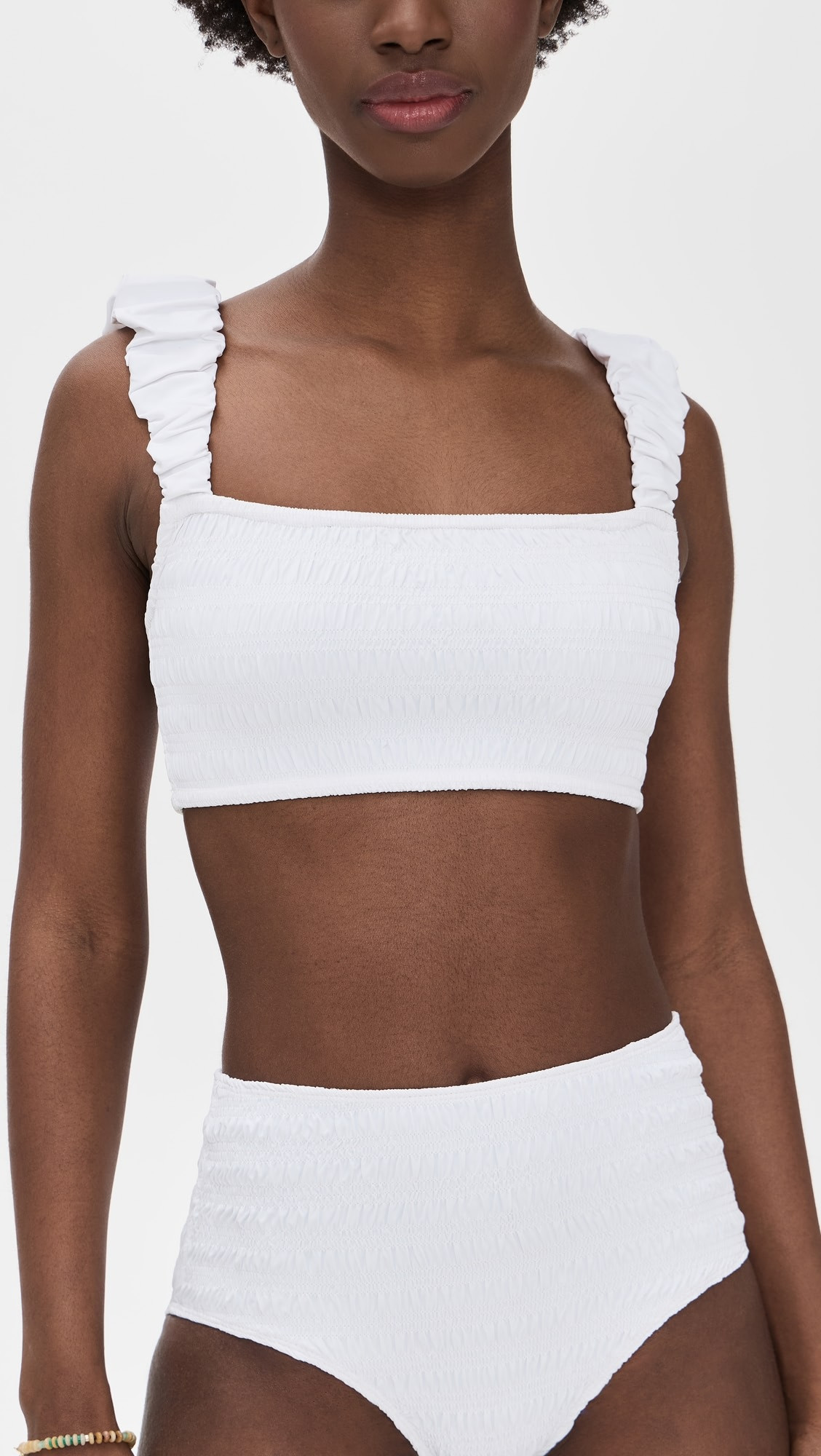 Shyla Solid Smocked Bikini Top | Shopbop