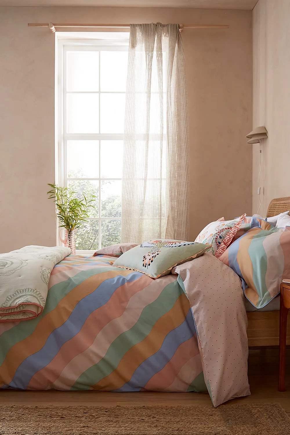 Bedding | 'Signature Stripe' Cotton Duvet Cover Set | YVONNE ELLEN | Debenhams UK