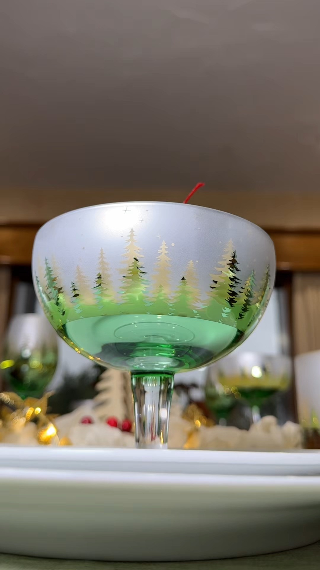 Beautiful Green Pine Tree Glassware is exactly what your table needs to set it apart. Perfect for all winter long, this frosted set offers Wine glasses, stemless glasses, and coupes and creates the most beautiful table. Shop through the link! 

 #LTKmomlife #LTKvlog #LTKHome