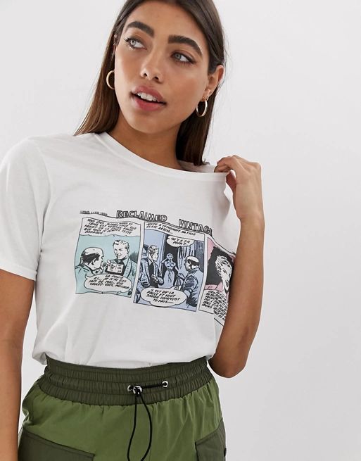 Reclaimed Vintage inspired – T-Shirt mit Retro-Kunstdruck | ASOS DE