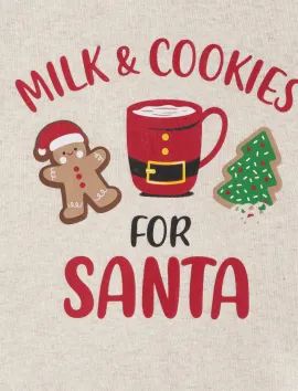 Unisex Kids Milk And Cookies For Santa Snug Fit Cotton Pajamas - h/t vanilla | The Children's Place