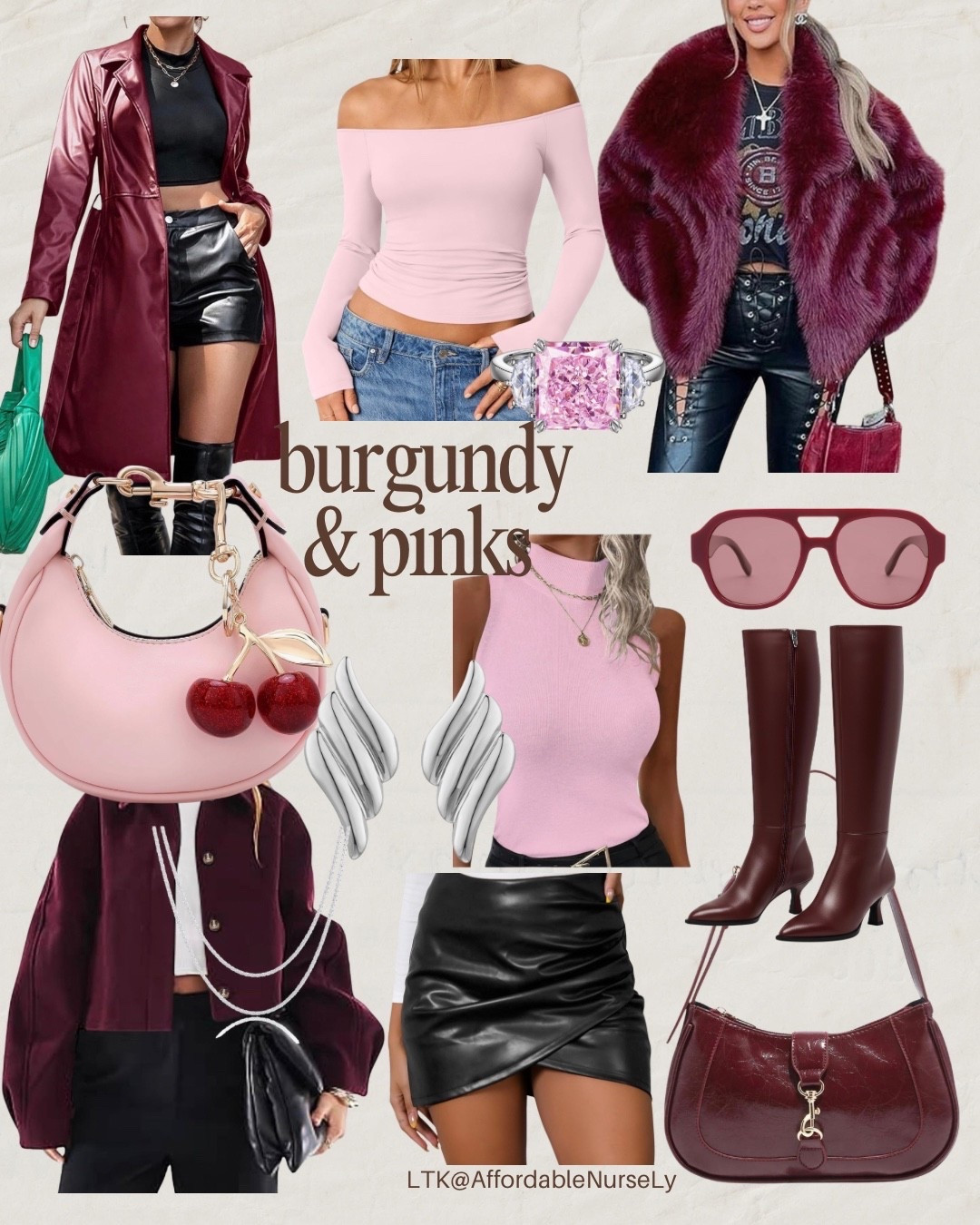 Valentine’s Day Outfits and fun color matching with things you may already have in burgundy 

#LTKootd #LTKSeasonal #LTKgrwm