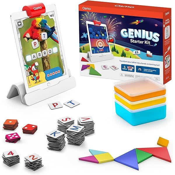 Osmo - Genius Starter Kit for iPad + Family Game Night - 7 Educational Learning Games for Spelling,  | Amazon (US)
