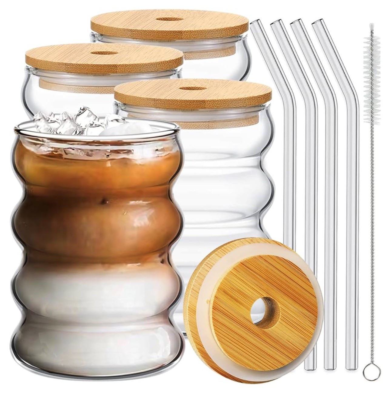 Sip in style with these cute drinking glasses, complete with bamboo lids and eco-friendly glass straws!

#LTKTravel #LTKFindsUnder50 #LTKHome