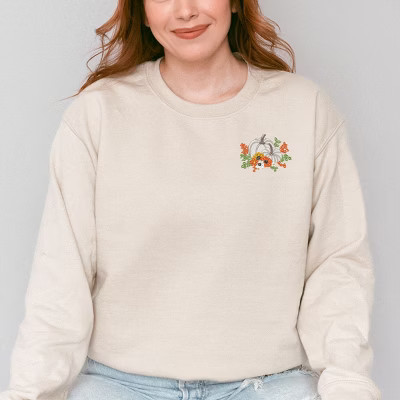 Embroidered White Pumpkins -  Womens Sweatshirt | Target