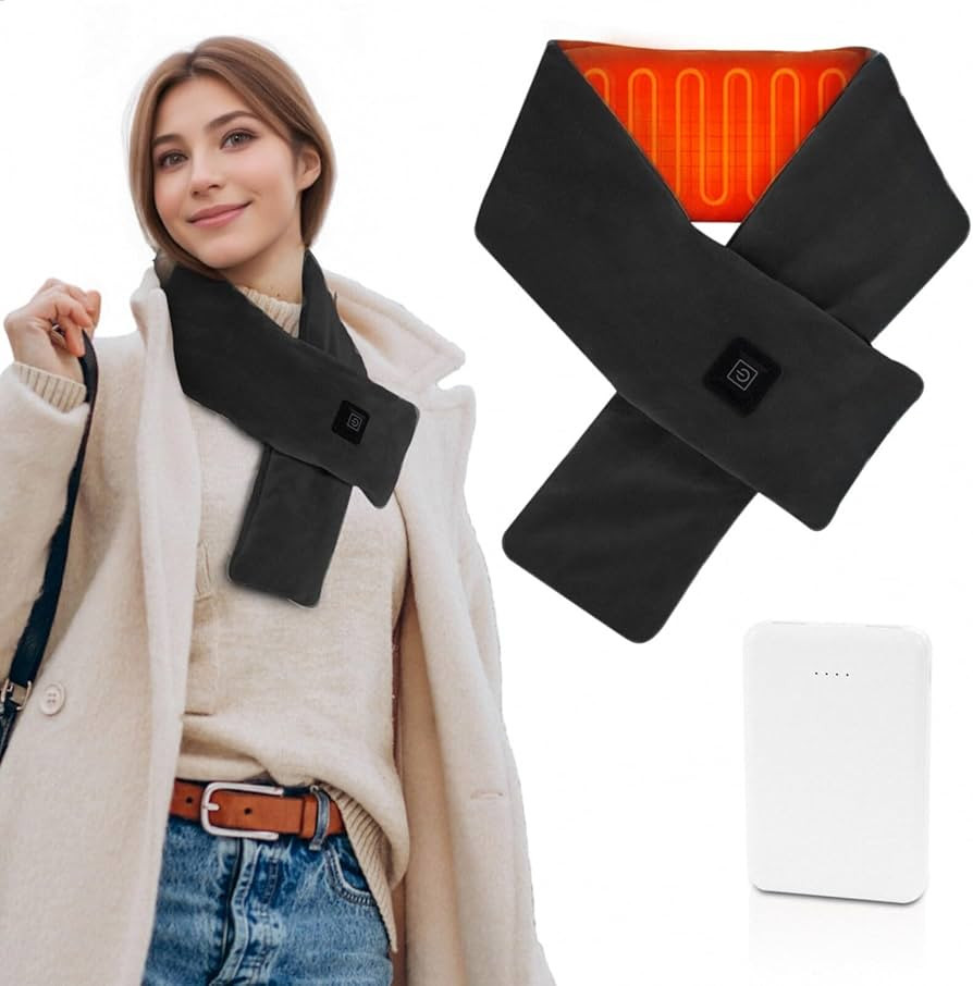 Heated Neck Wrap Heated Scarf for Neck Pain Relief, Neck Heating Pad with 5000mAh Power Bank, Cor... | Amazon (US)
