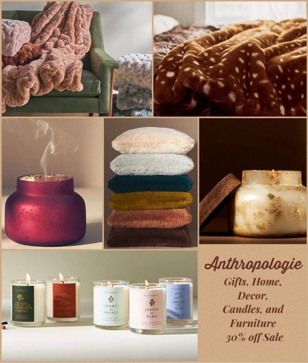 Anthropologie Home Sale is going on now… Take up to 30% off of in stock or quick to ship Home Items Including:
Furniture, Candles, Decor, Candles, Throws & Pillows, and MORE!
The best candles of all (BLUE Capri) are apart of the sale 🤗😍) AND they have a couple of my most favorite seasonal scents in stock now. 🔥 

#LTKsalealert #LTKhome #LTKGiftGuide