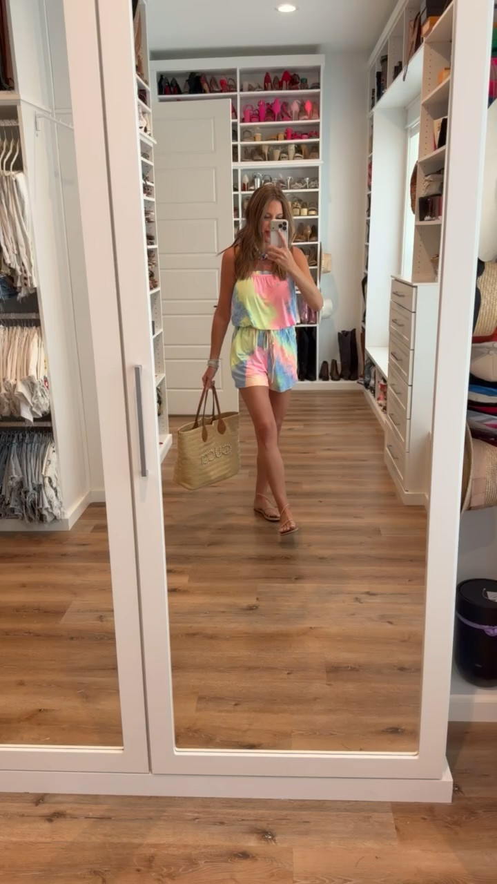 In a medium romper, necklace sandals and accessories - fits tts.

#LTKootd #LTKgrwm #LTKSeasonal