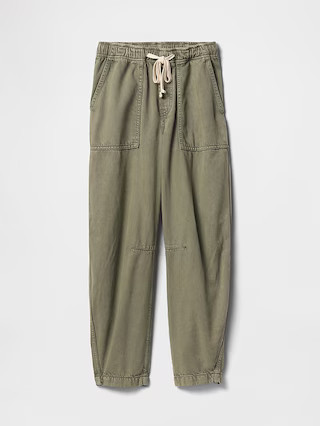 Mid Rise Pull-On Soft Barrel Jeans | Gap Factory