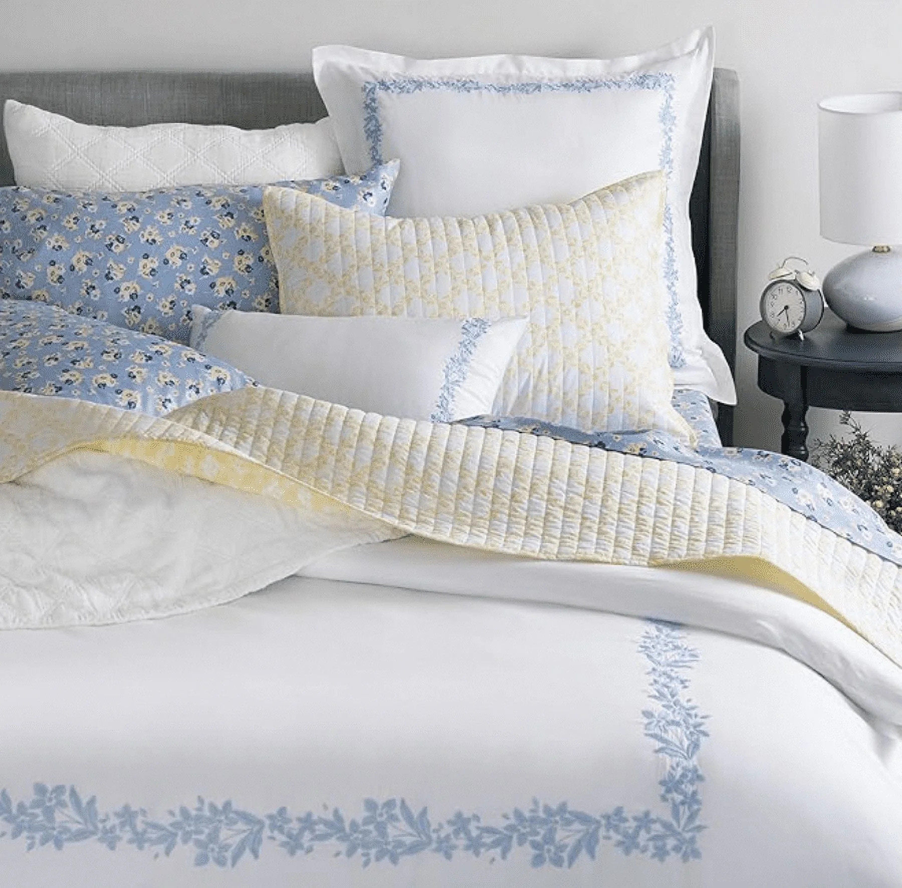 Martha Stewart 100% Cotton Luxury  Soft Blue King 3Pc Duvet Set 1 Duvet Cover 2 Pillow Shams - Wa... | Walmart (US)
