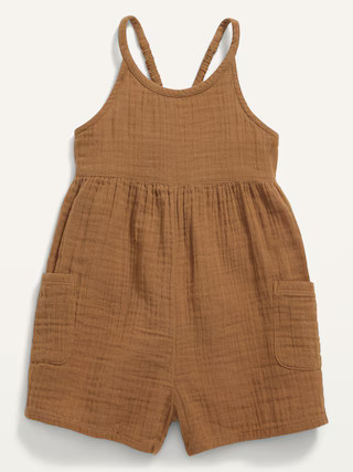 Sleeveless Pocket Romper for Toddler Girls | Old Navy (US)