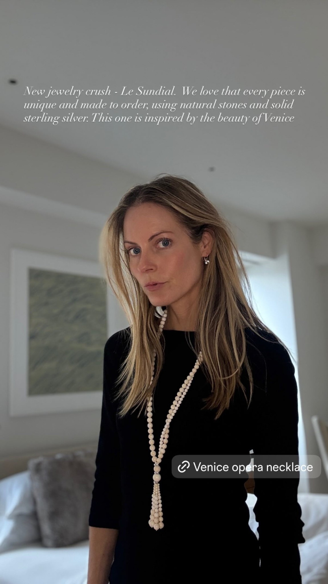 New jewelry crush - Le Sundial.  We love that every piece is unique and made to order, using natural stones and solid sterling silver. This one is inspired by the beauty of Venice