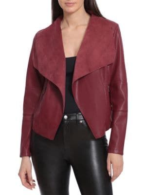 Open Front Faux Leather Jacket | Saks Fifth Avenue OFF 5TH