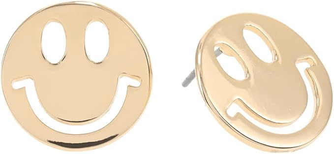 Betsey Johnson Smiley Face Stud Earrings | Amazon (US)