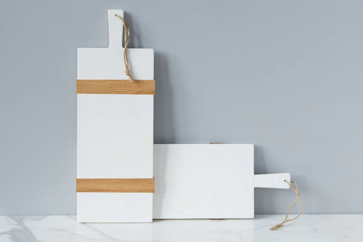 White Mod Charcuterie Board, Small | Burke Decor