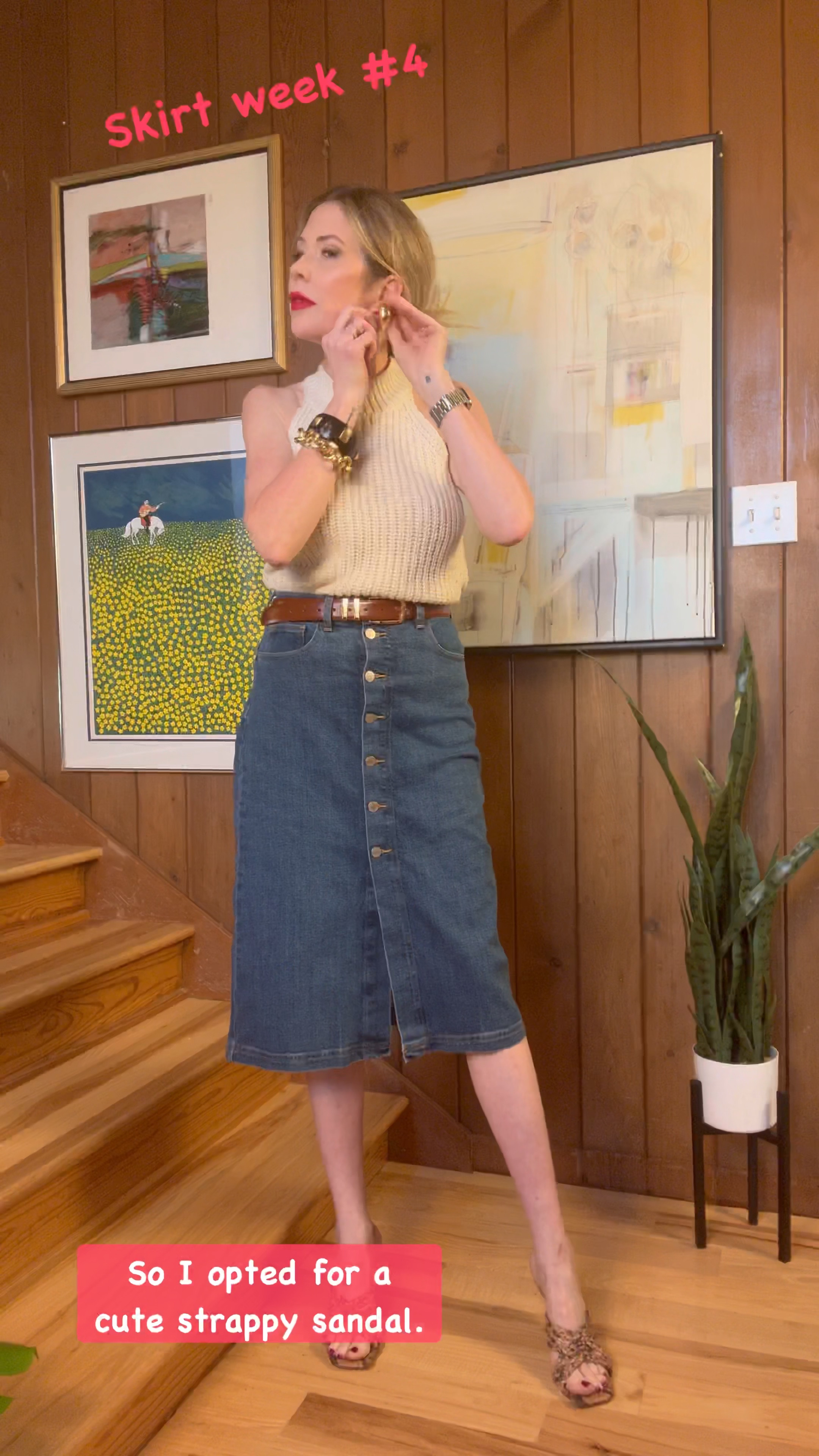 💋Styling this classic denim skirt from the Banana Republic Factory store for the perfect spring look! Pairing it with a strappy sandal and a cute handbag for a chic and versatile outfit. Don't forget to belt that bulky sweater for a more polished look! 
#denimskirt #springfashion #chicstyle #lipsticklady #littlerockstylist #stylist #springlook #skirtweek

#LTKover40 #LTKstyletip #LTKVideo