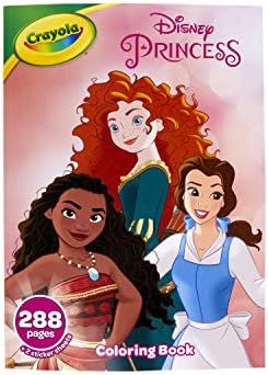 Crayola Disney Princess Coloring Book with Stickers, Gift for Kids, 288 Pages, Ages 3, 4, 5, 6 | Amazon (US)
