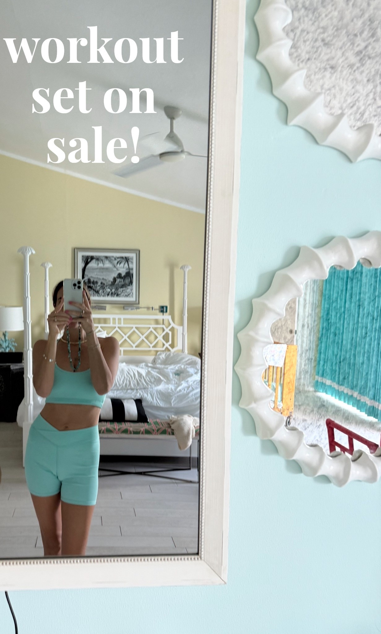 One of my fav sets is on major sale 🩵🩵🩵 #workoutset #ltkseasonal #ltkactive #activewear