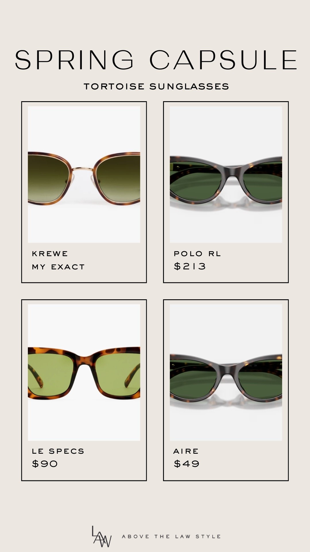 Spring Capsule: Tortoise Sunglasses

#LTKSeasonal #LTKOver40