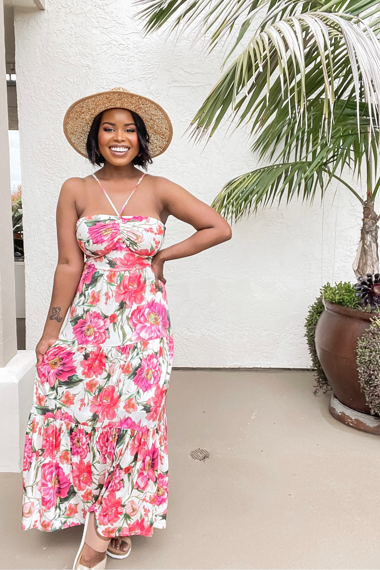 Easy floral maxi for vacation! 

#LTKstyletip #LTKunder50 #LTKtravel
