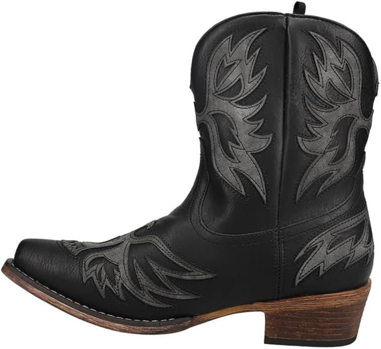ROPER Womens Amelia Snip Toe Western Cowboy Boots Ankle Low Heel 1-2" - Brown | Amazon (US)