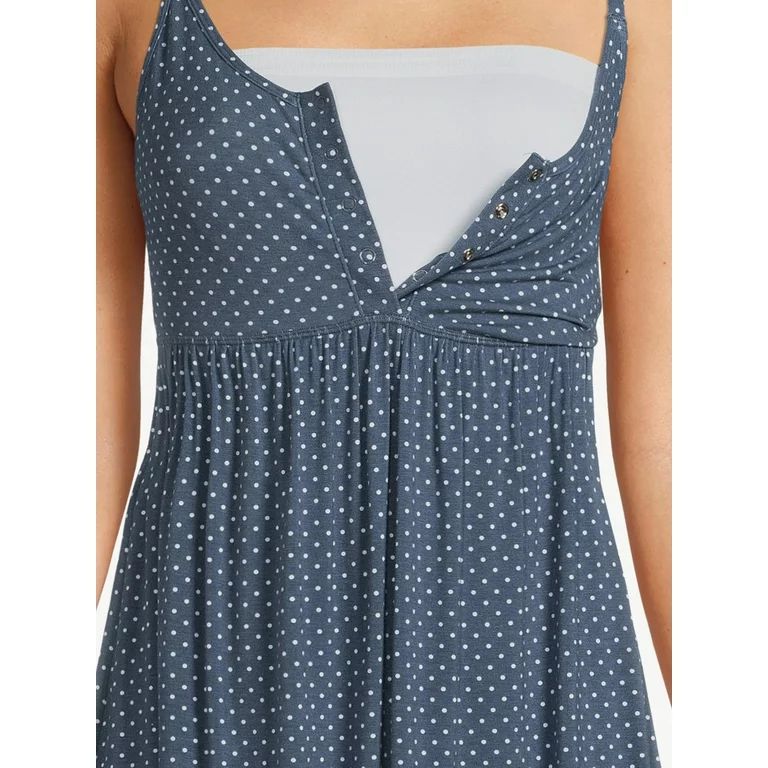 Joyspun Women's Maternity Nursing Chemise Dress, Sizes S to 3X | Walmart (US)