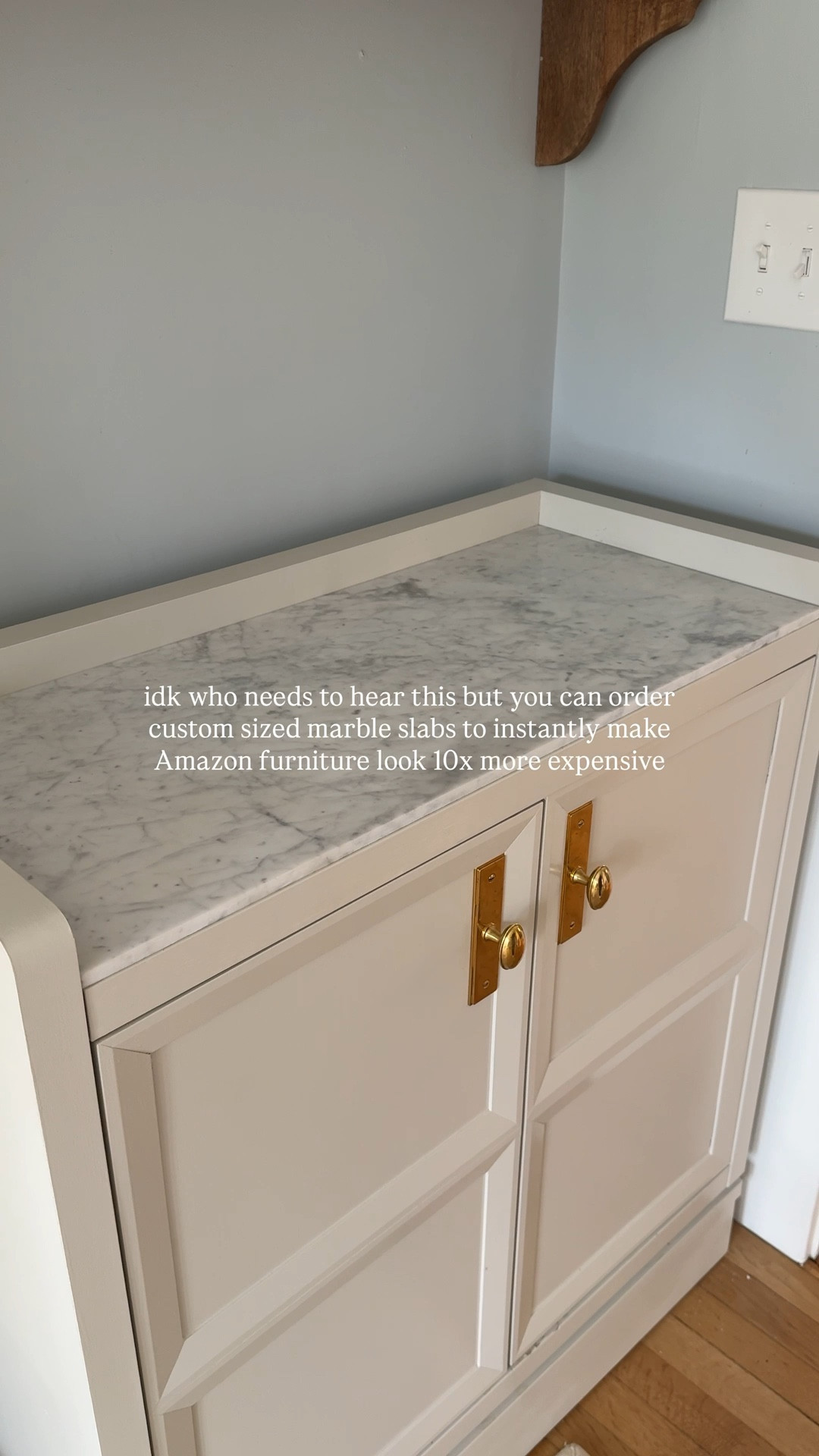 One of my favorite DIY’s to date! Linking the exact cabinet, hardware, and marble I used here. 

#LTKSaleAlert #LTKHome #LTKOver40