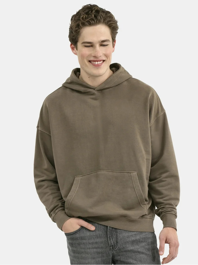 No Boundaries All Gender Oversized Fleece Hoodie Sweatshirt, 1 or 2-Pack, Men's | Walmart (US)