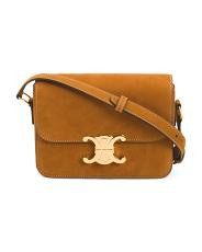 Made In Italy Suede Teen Triomphe Shoulder Bag | TJ Maxx