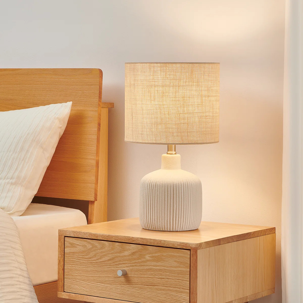 17.75 Cream White Ceramic Table Lamp | Wayfair North America