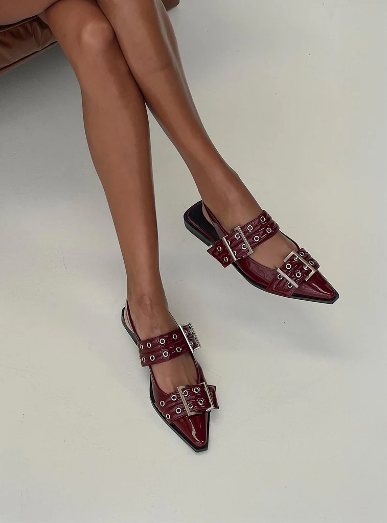 Therapy Matilda Flats Cherry Patent | Princess Polly US