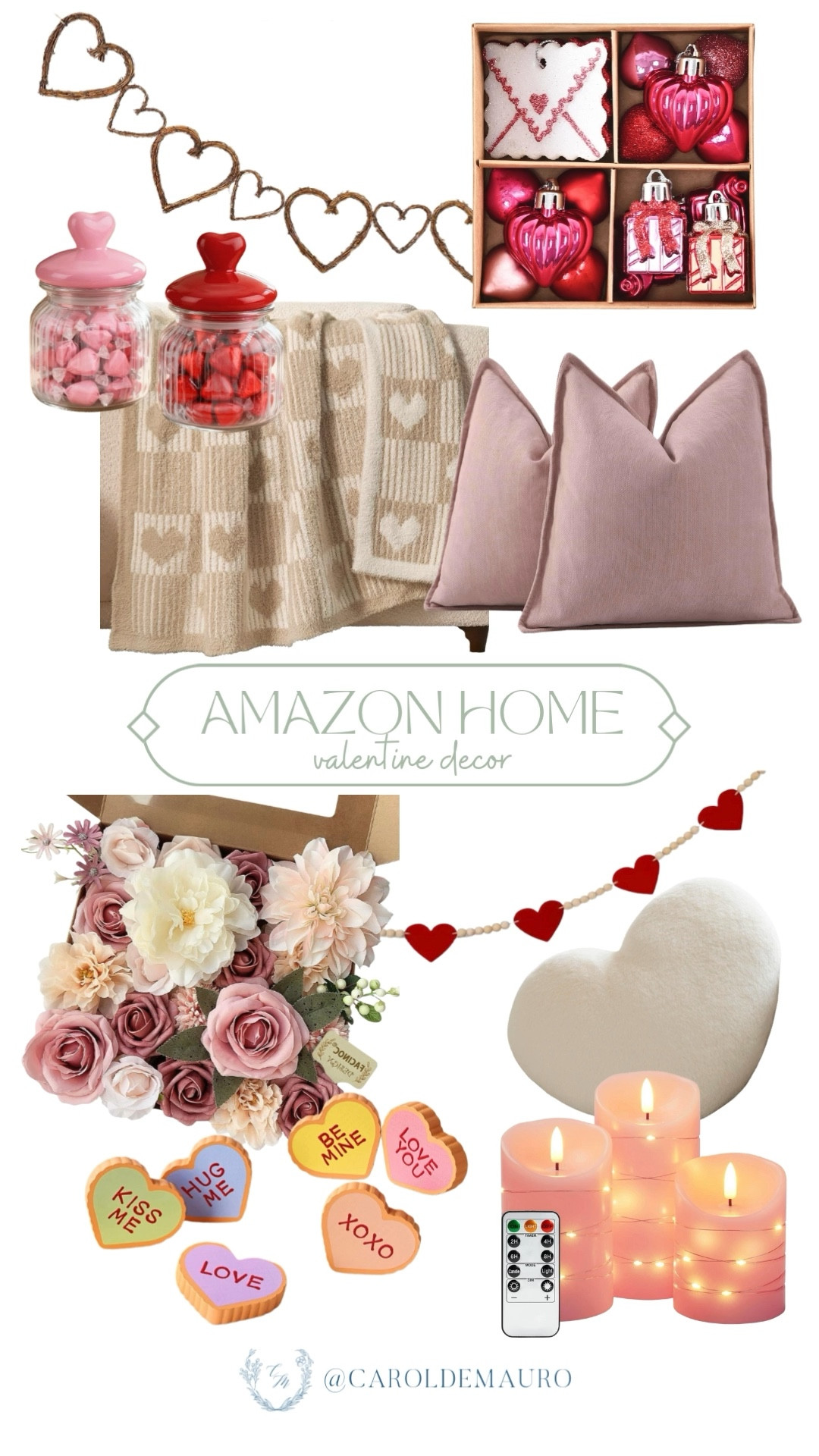 Get your home ready for the season of love with these adorable Amazon finds! Grab these cozy heart-patterned blankets and flameless candles to add a romantic touch to every room.

amazon home, valentines decor, romantic vibes, hostess life, living room style, entryway decor, table settings, tablescape

#LTKSeasonal #LTKU #LTKHome