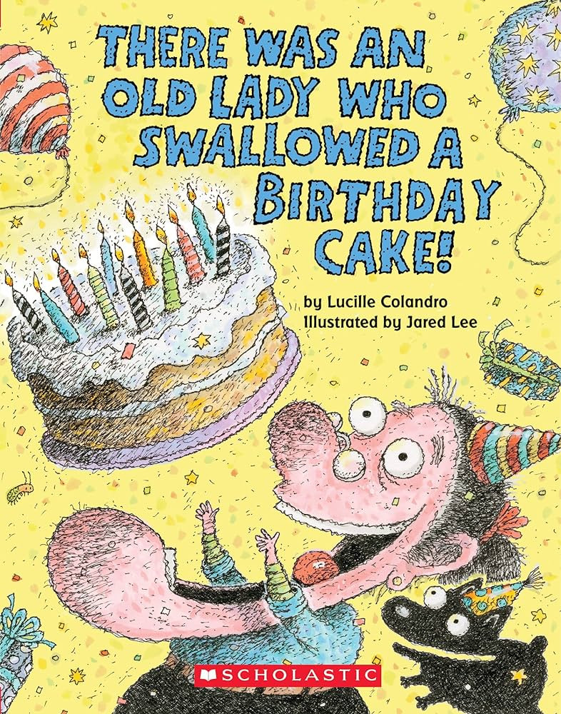 There Was an Old Lady Who Swallowed a Birthday Cake (Board Book) | Amazon (US)