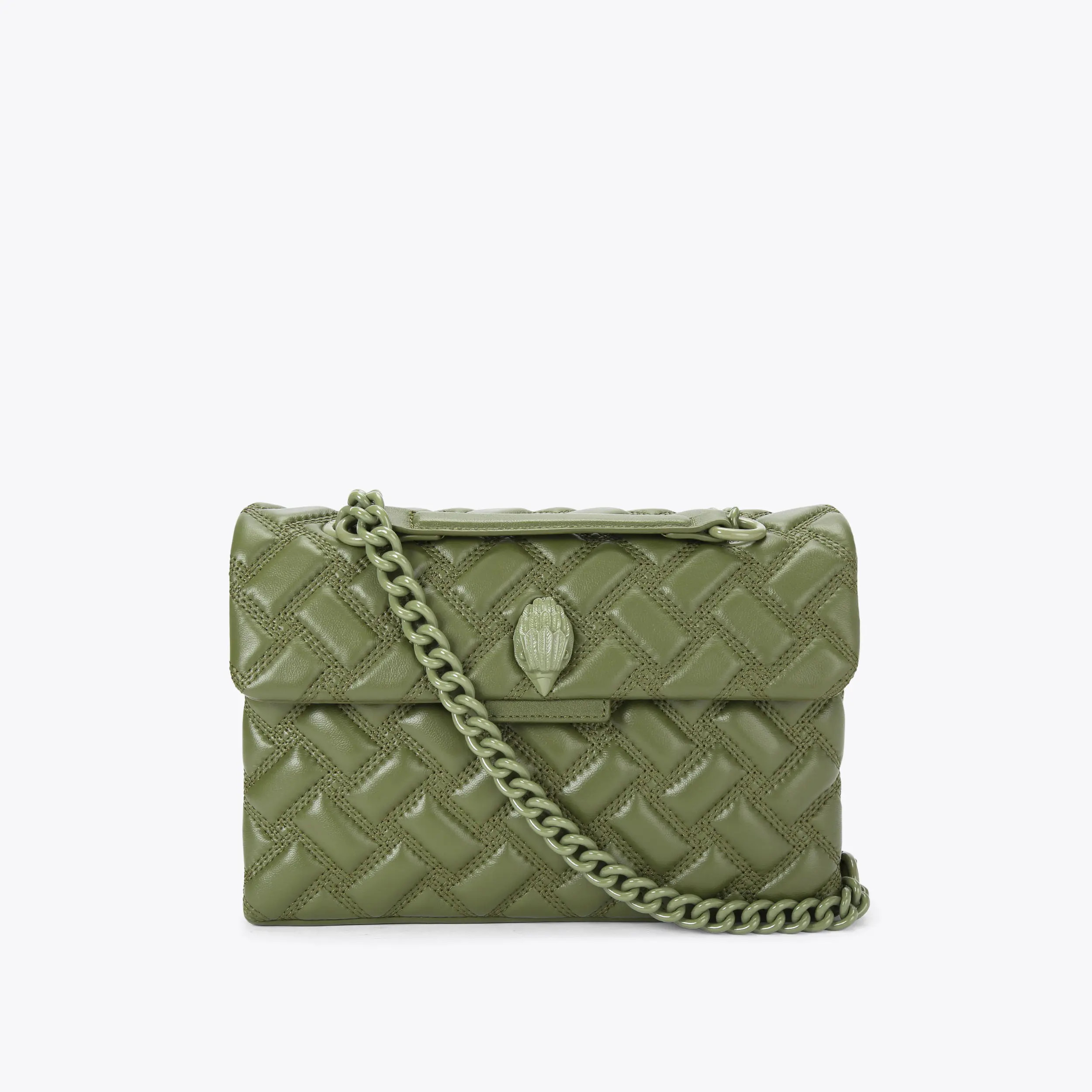 KENSINGTON BAG DRENCH Khaki Shoulder Bag by KURT GEIGER LONDON | Kurt Geiger UK