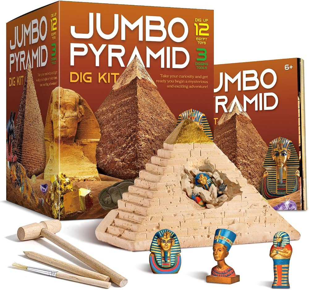 XXTOYS Ancient Egyptian Pyramids Dig Kit Gem Excavation Set STEM Science Educational Toys Archaeo... | Amazon (US)