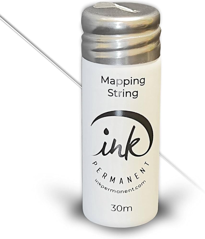 Ink Permanent White Brow Mapping String [100 Ft Bottles - 30 m] Pre-Inked String for Permanent Ma... | Amazon (US)