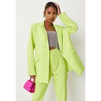 Neon Green Oversized Blazer | Missguided (US & CA)