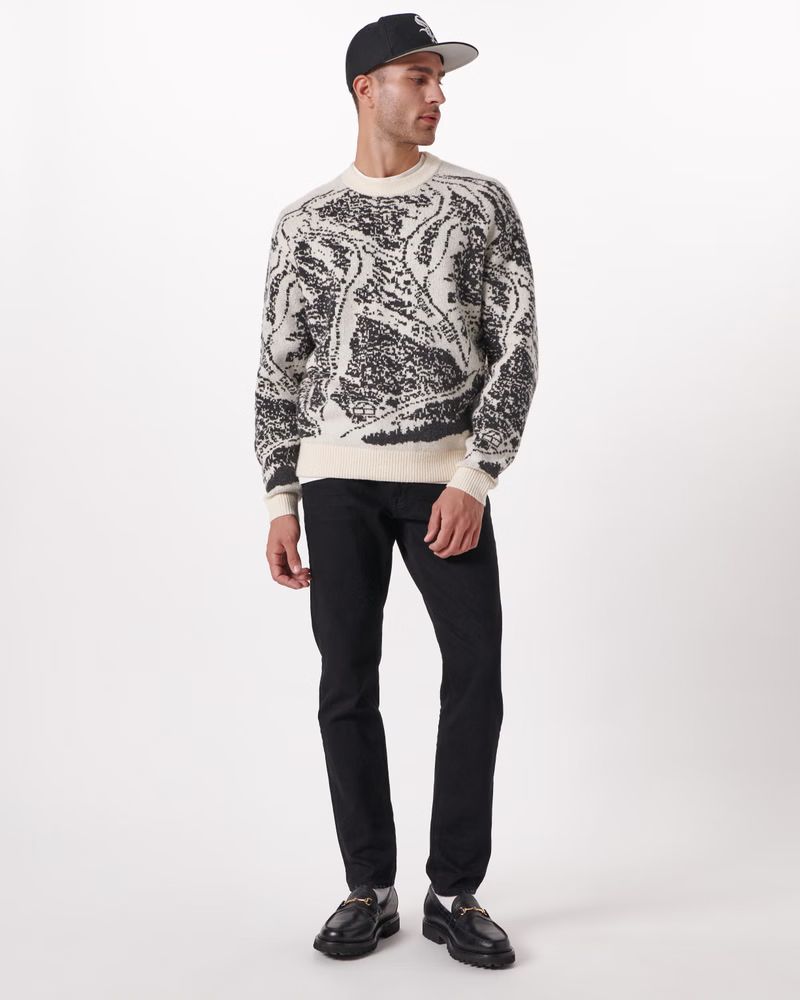 Men's Floral Crew Sweater | Men's New Arrivals | Abercrombie.com | Abercrombie & Fitch (US)