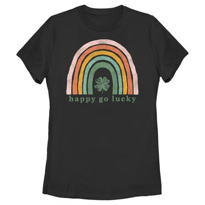 Women's Lost Gods Happy Go Lucky  T-Shirt - Black - 2X Large | Target