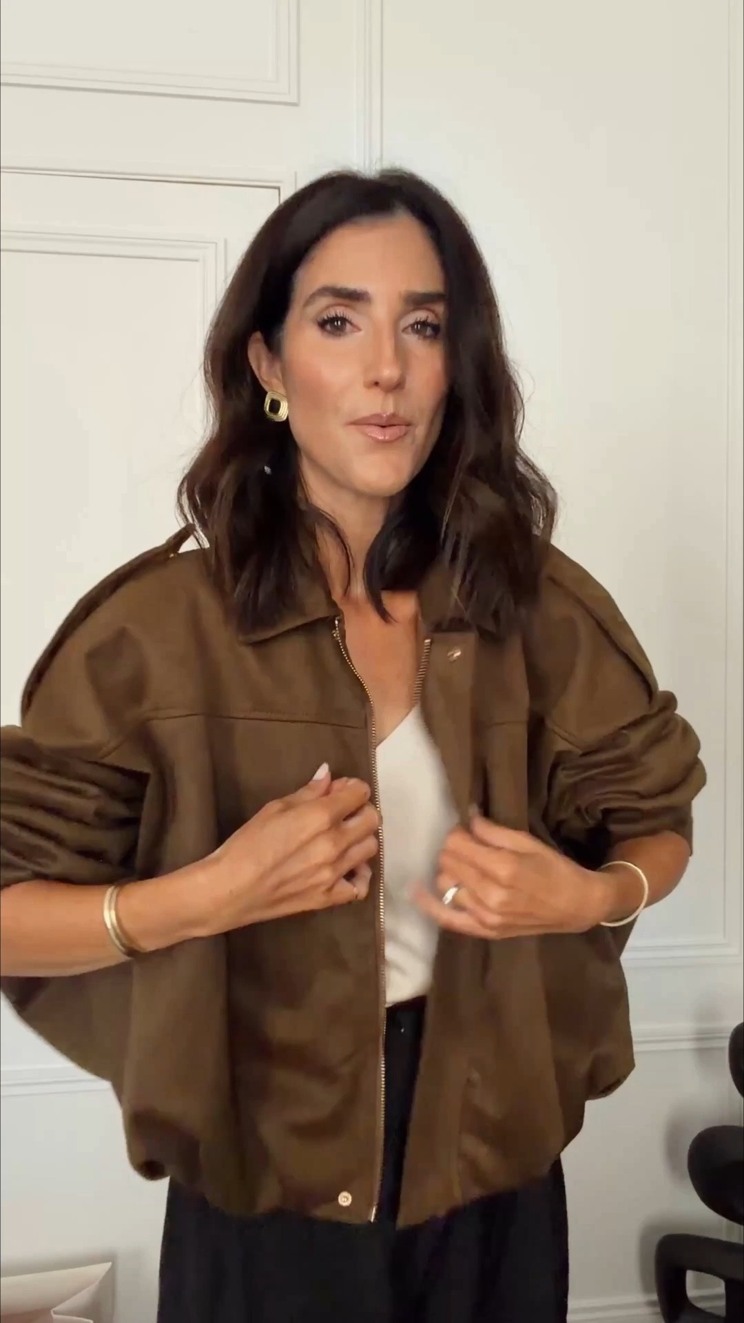 POV: You buy a second one because it’s that good! I’m just shy of 5-7” wearing hr sauce small jacket #stylinbyaylin #aylin #amazonfind #jacket